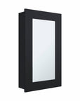 15" Black Wood Floating Bathroom Vanity