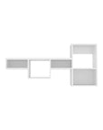 47" White Wood Wall Mounted Cubby Shelf
