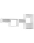47" White Wood Wall Mounted Cubby Shelf