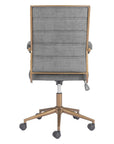 Gray and Bronze Adjustable Height Swivel Rolling Office Chair