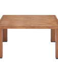 32" Brown Aluminum Square Outdoor Coffee Table