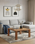 32" Brown Aluminum Square Outdoor Coffee Table