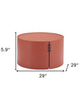 29" Terra Cotta Rounded Aluminum Outdoor Coffee Table