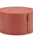 29" Terra Cotta Rounded Aluminum Outdoor Coffee Table