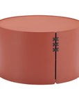 29" Terra Cotta Rounded Aluminum Outdoor Coffee Table
