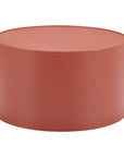 29" Terra Cotta Rounded Aluminum Outdoor Coffee Table