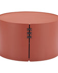 29" Terra Cotta Rounded Aluminum Outdoor Coffee Table