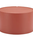 29" Terra Cotta Rounded Aluminum Outdoor Coffee Table