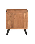30" Brown Solid Wood Square Live Edge Nightstand