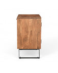 30" Brown Solid Wood Square Live Edge Nightstand