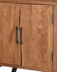 30" Brown Solid Wood Square Live Edge Nightstand