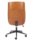 White Adjustable Height Rolling Executive Office Chair