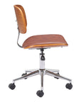 Brown Adjustable Height Rolling Office Chair
