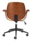 White Adjustable Height Rolling Office Chair