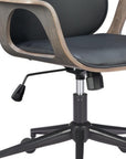 White Adjustable Height Rolling Office Chair