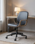 White Adjustable Height Rolling Office Chair