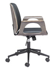 White Adjustable Height Rolling Office Chair