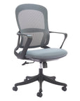 Gray and Black Adjustable Height Swivel Rolling Office Chair