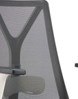 Black Silver and White Adjustable Height Swivel Rolling Office Chair