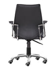 Black and Silver Adjustable Height Swivel Rolling Office Chair