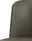 Set of Two Gray Faux Leather And Solid Wood Dining Side Chairs