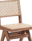Set of Two Natural Rattan Open Back Dining Side Chairs