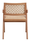 Set of Two Natural Rattan Open Back Dining Side Chairs