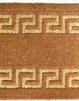 36" X 60" Brown Coir Greek Key Outdoor Door Mat