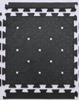 Set Of Four Square Interlocking Black Rubber Indoor Outdoor Mats