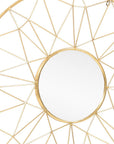 32" Gold Metal Round Accent Mirror