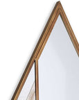 38" Brass And Silver Mixed Metal Diamond Accent Mirror