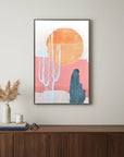 Wild Badlands Hand Painted Black Floater Frame Wall Art