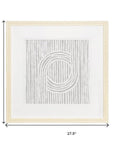 Zinnia II Brown Shadowbox Minimalistic Wall Art