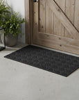 9" X 30" Black Rubber Outdoor Door Mat
