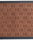 24" X 36" Brown Synthetic Fiber Abstract Outdoor Door Mat