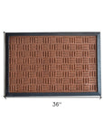 24" X 36" Brown Synthetic Fiber Abstract Outdoor Door Mat