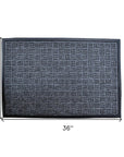 24" X 36" Gray Synthetic Fiber Abstract Outdoor Door Mat