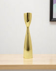 10" Gold Stainless Steel Tabletop Taper Candlestick