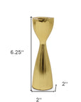 6" Gold Stainless Steel Tabletop Taper Candlestick