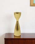 6" Gold Stainless Steel Tabletop Taper Candlestick