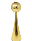 12" Gold Stainless Steel Tabletop Taper Candlestick