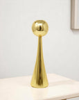 12" Gold Stainless Steel Tabletop Taper Candlestick
