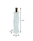 12" Clear And Gold Twisted Crystal Tabletop Taper Candlestick