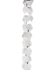11" Clear And Silver Geo Stacks Crystal Tabletop Taper Candlestick