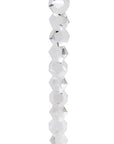 14" Clear And Silver Geo Stacks Crystal Tabletop Taper Candlestick
