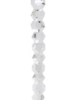 14" Clear And Silver Geo Stacks Crystal Tabletop Taper Candlestick