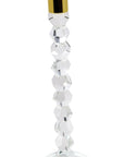 11" Gold Abstract Crystal Tabletop Wedding Taper Candlestick