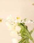 11" Gold Abstract Crystal Tabletop Wedding Taper Candlestick