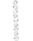 14" Clear And Gold Geo Stacks Crystal Tabletop Taper Candlestick