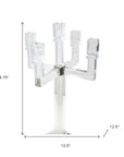 20" Clear Faceted Crystal Tabletop Candelabra Candle Holder